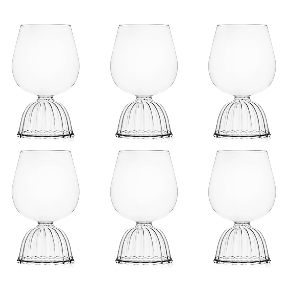 60 cl - Ichendorf Tutu Red Wine Glass in Borosilicate Glass - Set of 6 Pcs