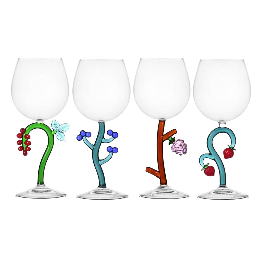 35 cl - Ichendorf Fruits & Flowers Verre polyvalent en verre borosilicaté - Set 4 pièces