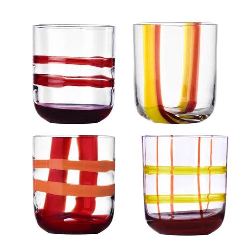 35 cl Ichendorf Gesti Tumbler Wasserglas aus Glas Borosilicato Set 4 Stk