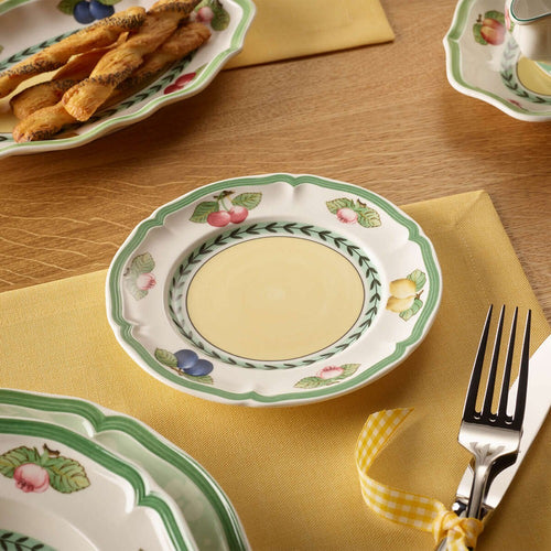 17,4 cm - Villeroy & Boch French Garden Fleurence Brotteller aus Premium-Porzellan Set 6 Stk