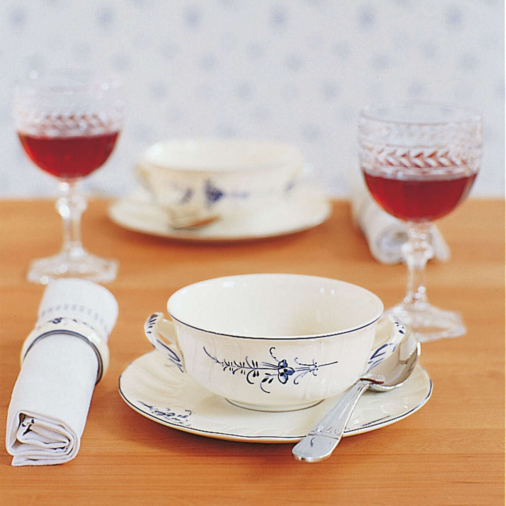 18.7 cm - Villeroy & Boch Vieux Luxembourg Bord voor bouillonkop van premium porselein - Set van 6 st