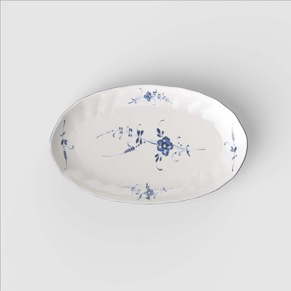 25 cm - Villeroy & Boch Vieux Luxembourg Fuente ovalada Raviera de porcelana premium