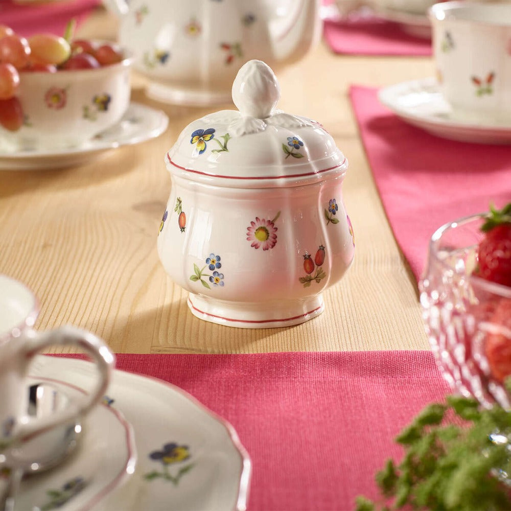 36 cl - Villeroy & Boch Petite Fleur Zuccheriera In Porcellana Premium