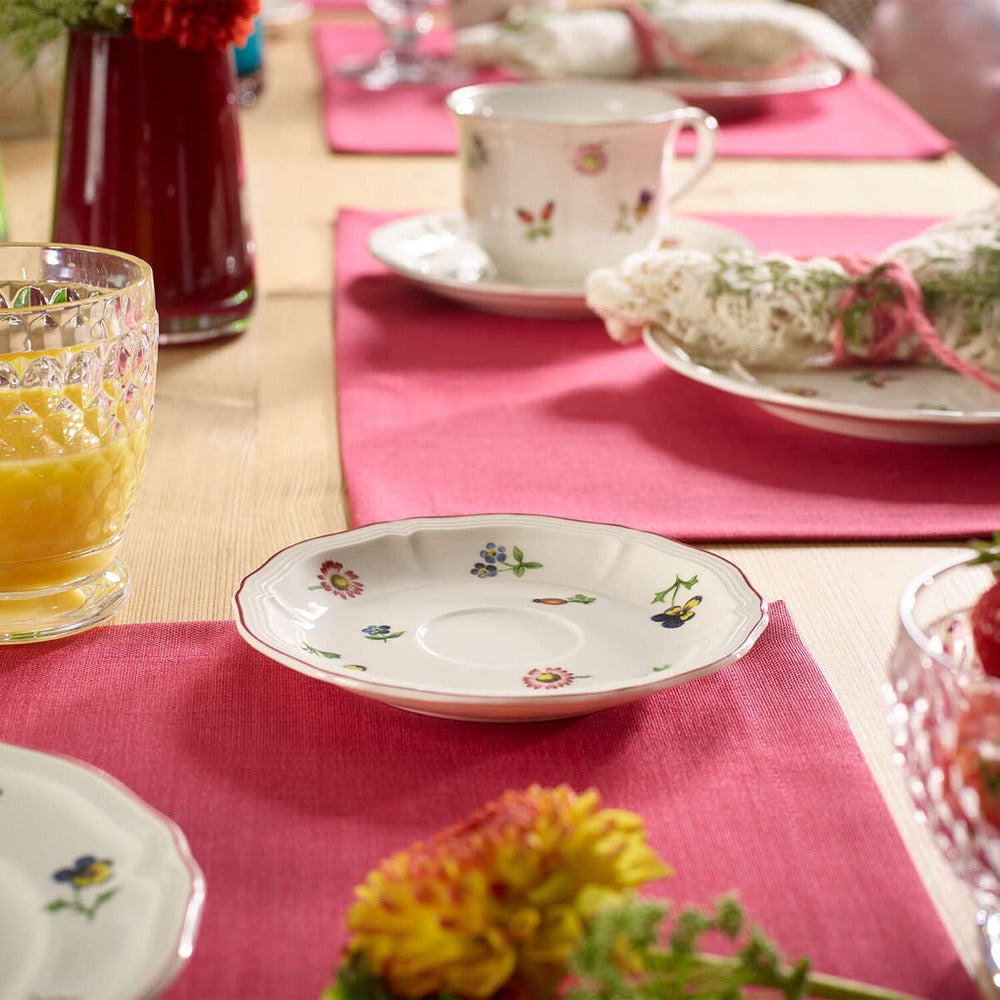 14.5 cm - Villeroy & Boch Petite Fleur Schoteltje theekop van premium porselein - Set van 6 st