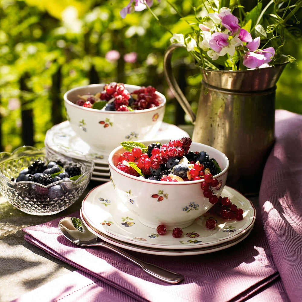 47 cl - Villeroy & Boch Petite Fleur Fruitsalade dessertkom van premium porselein - Set van 4 st