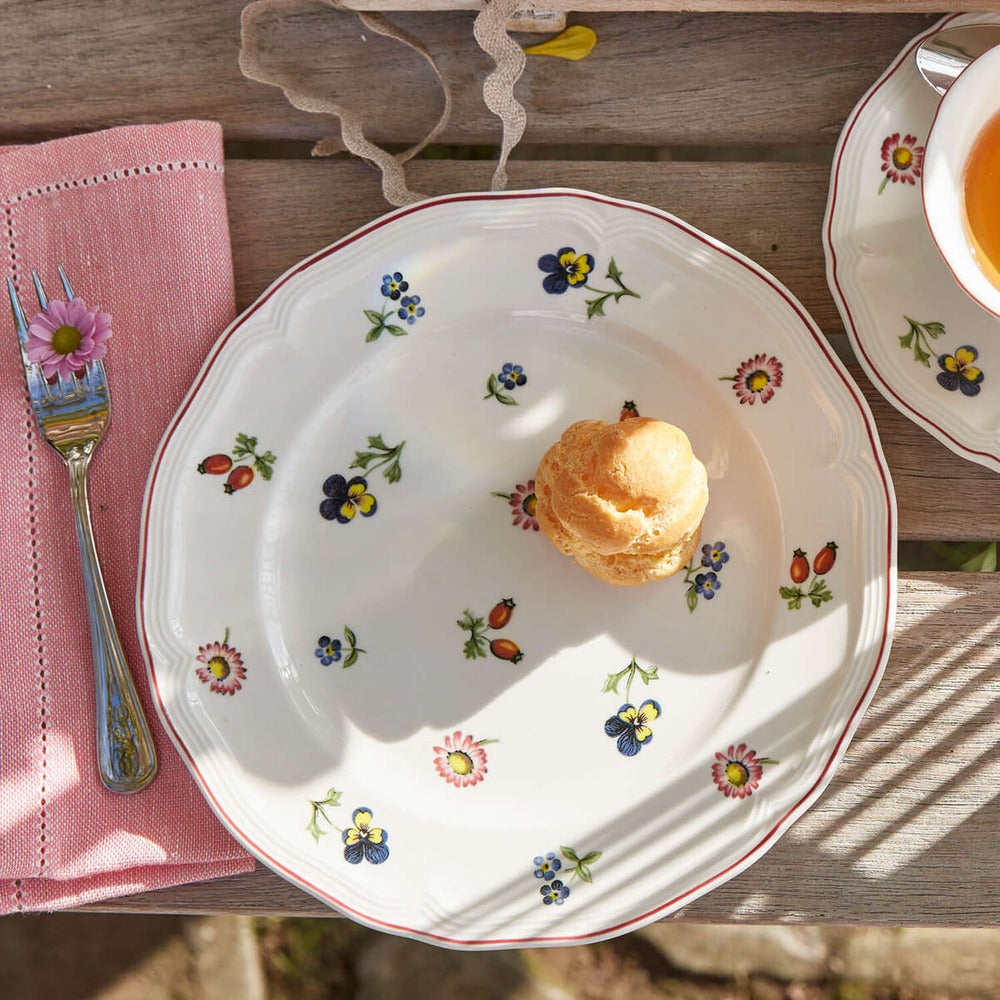 20.7 cm - Villeroy & Boch Petite Fleur Assiette Dessert En Porcelaine Premium - Set de 6 Pcs