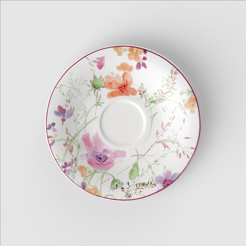 16.7 cm - Villeroy & Boch Mariefleur Basic Tee-Untertasse Aus Premium-Porzellan - Set mit 6 Stück