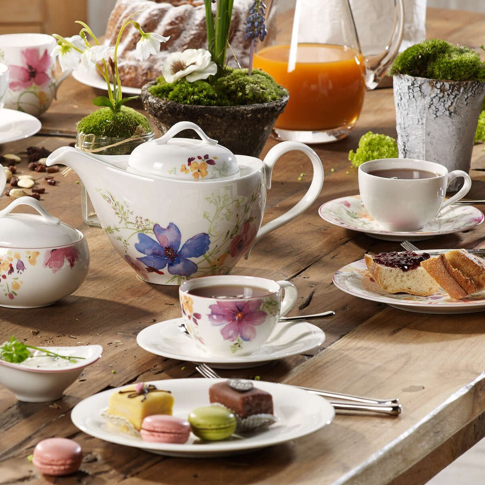 29 cl - Villeroy & Boch Mariefleur Gris Basic Cappuccinokop van premium porselein - Set van 6 st