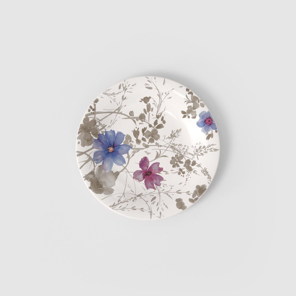 21.5 cm - Villeroy & Boch Mariefleur Gris Basic Piatto Dessert In Porcellana Premium - Set 6 Pz