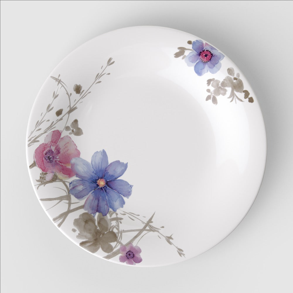 21.5 cm - Villeroy & Boch Mariefleur Gris Basic Piatto Dessert In Porcellana Premium - Set 6 Pz