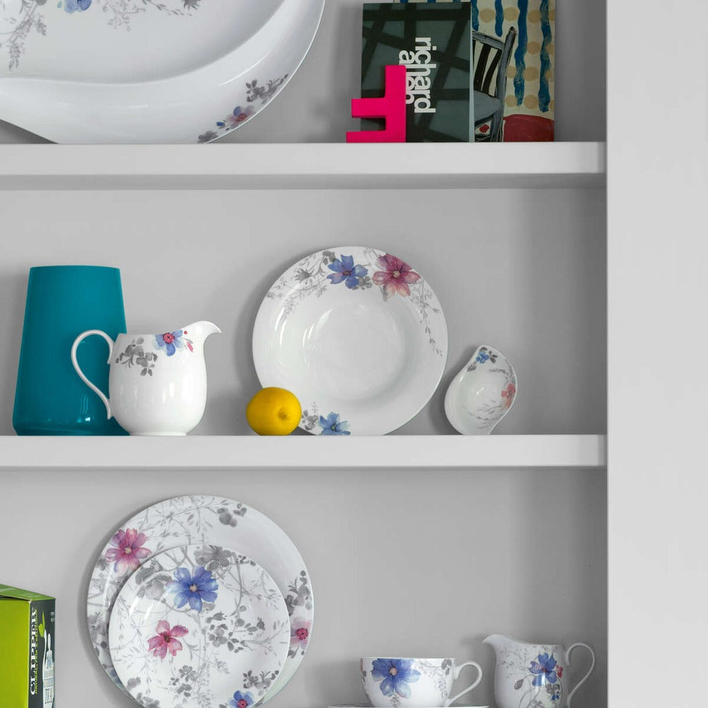 21.5 cm - Villeroy & Boch Mariefleur Gris Basic Piatto Dessert In Porcellana Premium - Set 6 Pz