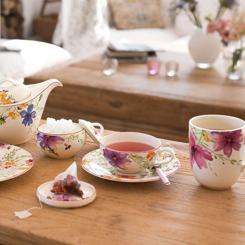 12 cl - Villeroy & Boch Mariefleur Tea Teetasse aus Premium-Porzellan - Set mit 6 Stk
