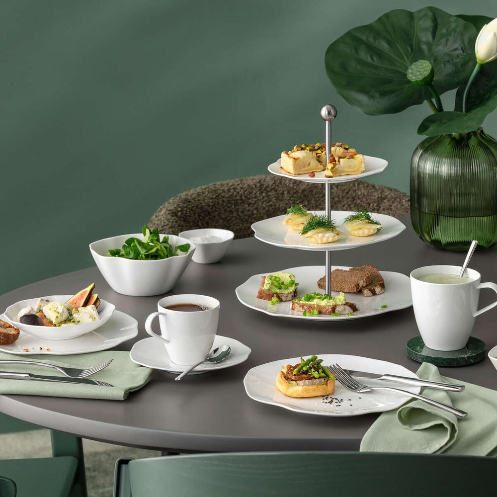 27.2 cm - Villeroy & Boch Pura Présentoir à Gâteaux En Porcelaine Premium