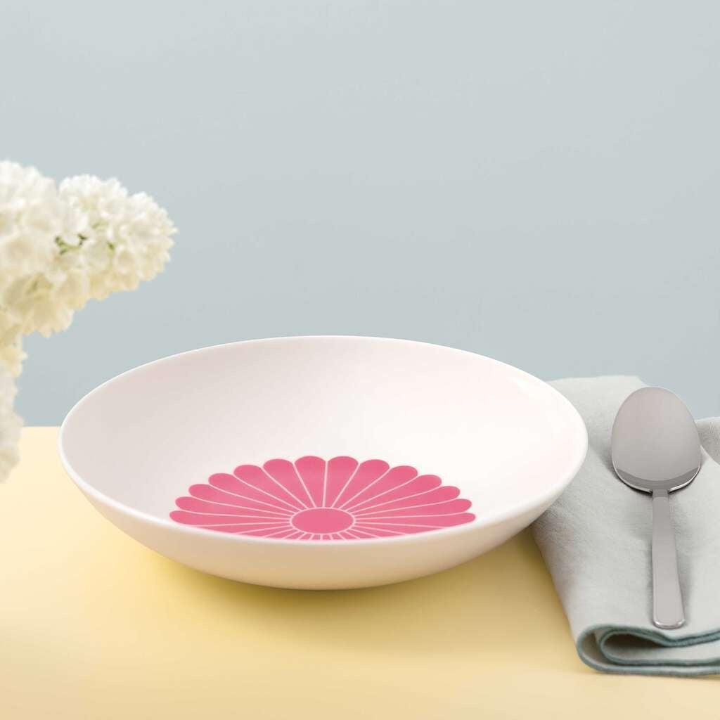 24 cm - Villeroy & Boch Fleur Piatto Fondo In Porcellana Premium Set 6 Pz