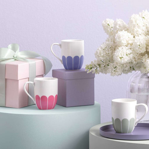 29 cl - Villeroy & Boch Fleur Cappuccino-Tasse Aus Premium-Porzellan Set 6 Pz