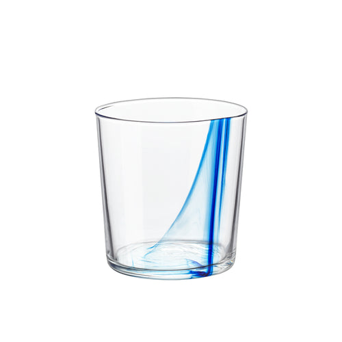 35.5 cl - Bormioli Rocco Stria Blu Tarro de agua de vidrio - Set de 12 pz
