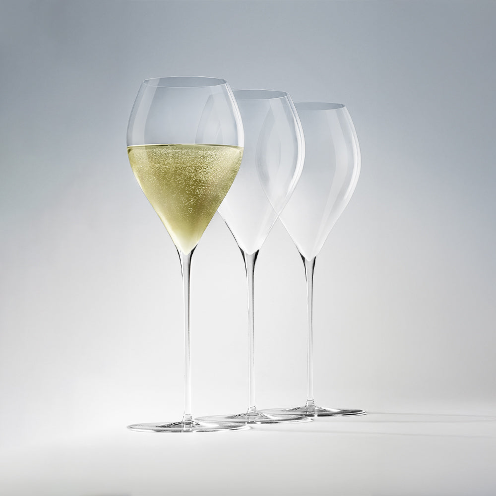 40 cl - Bormioli Luigi Sapientia Bollicine Verre à mousseux soufflé à la bouche en verre - Set de 2 pz