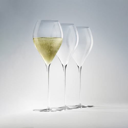 40 cl - Bormioli Luigi Sapientia Bollicine Sektglas mundgeblasen aus Glas - Set mit 2 Stk
