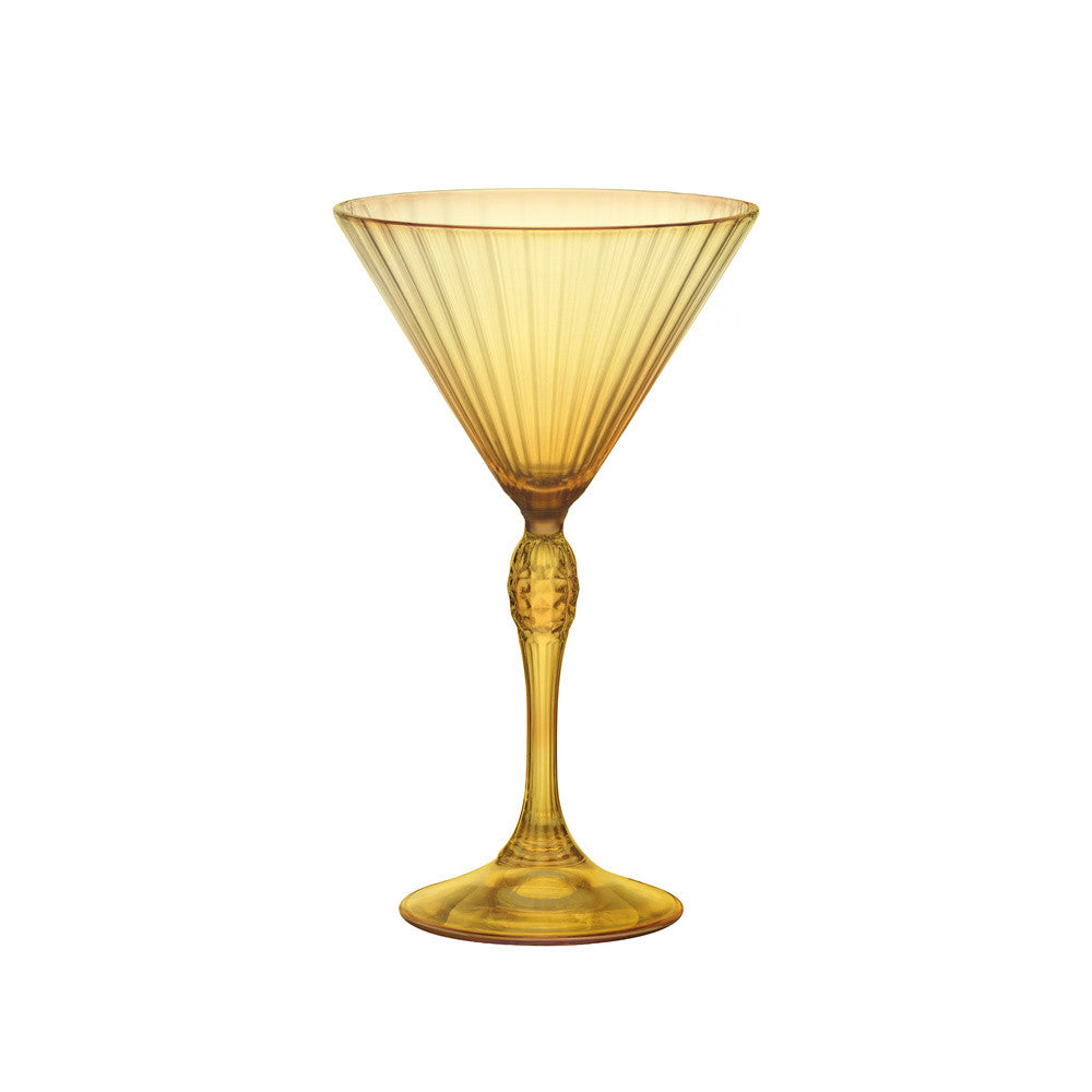 22.5 cl - Bormioli Rocco America 20s Ambra Calice Cocktail Martini In Vetro - Set 6 Pz