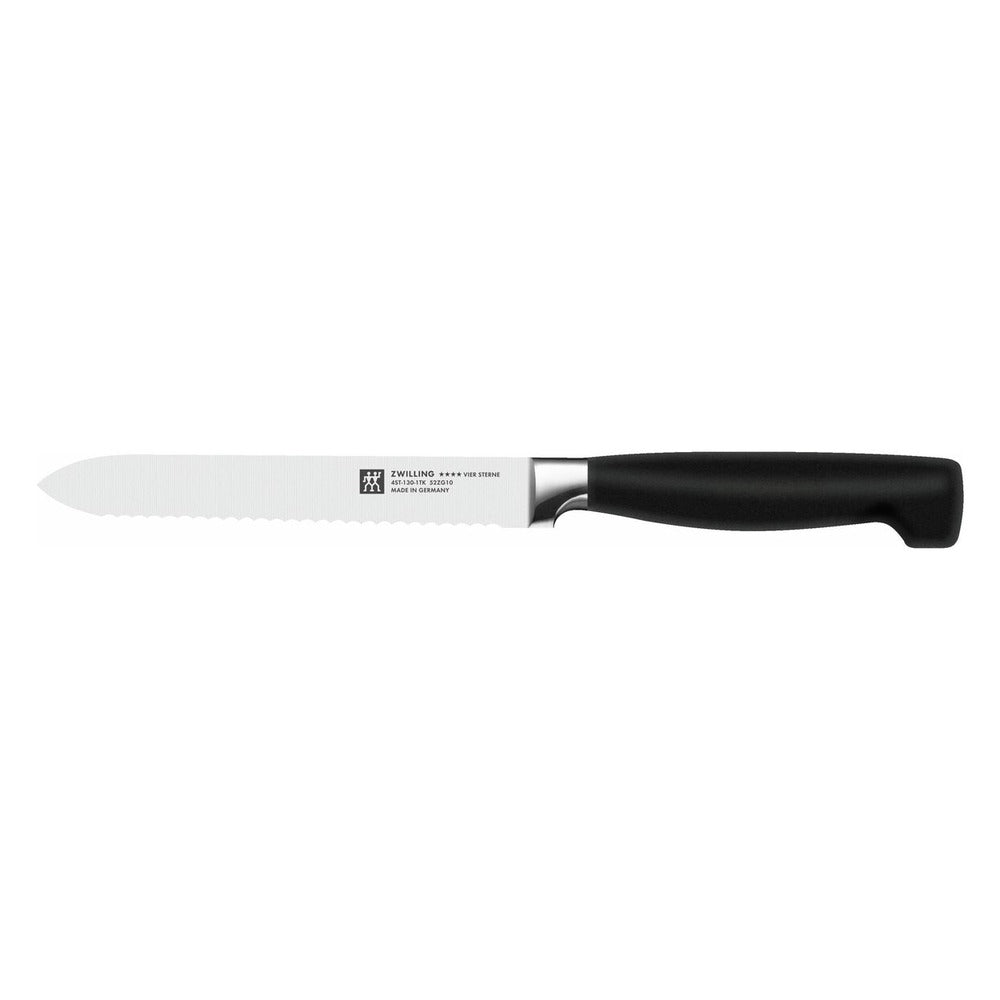 13 cm - Zwilling 4 Stars Cuchillo Universal Dentado en Acero Inoxidable