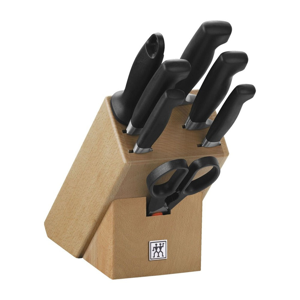 Zwilling 4 Stars Set de couteaux avec bloc en acier inox - Set de 8 pz