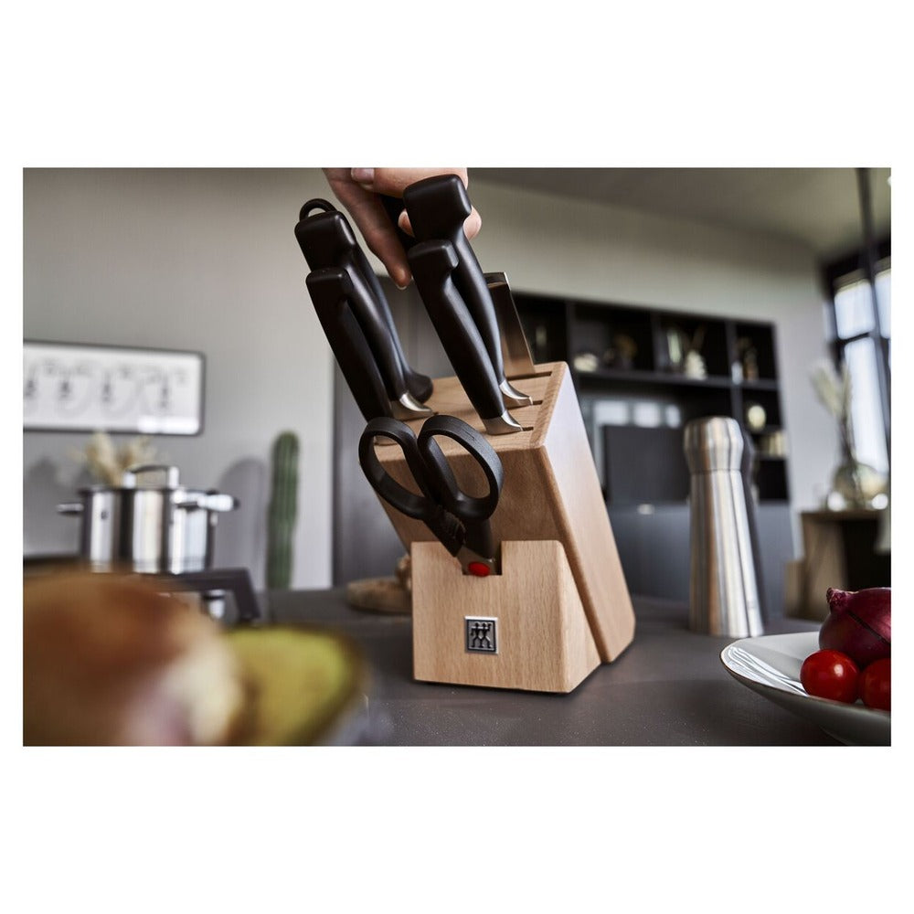 Zwilling 4 Stars Set de couteaux avec bloc en acier inox - Set de 8 pz