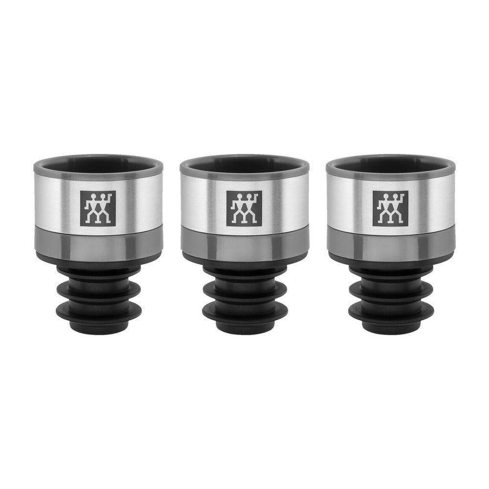 Zwilling Fresh & Save Set Bouchons Salva Vino En Acier Inoxydable - Set 3 Pz