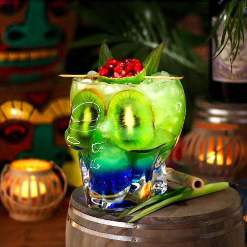 70 Cl Paderno Tiki Verre crâne en verre
