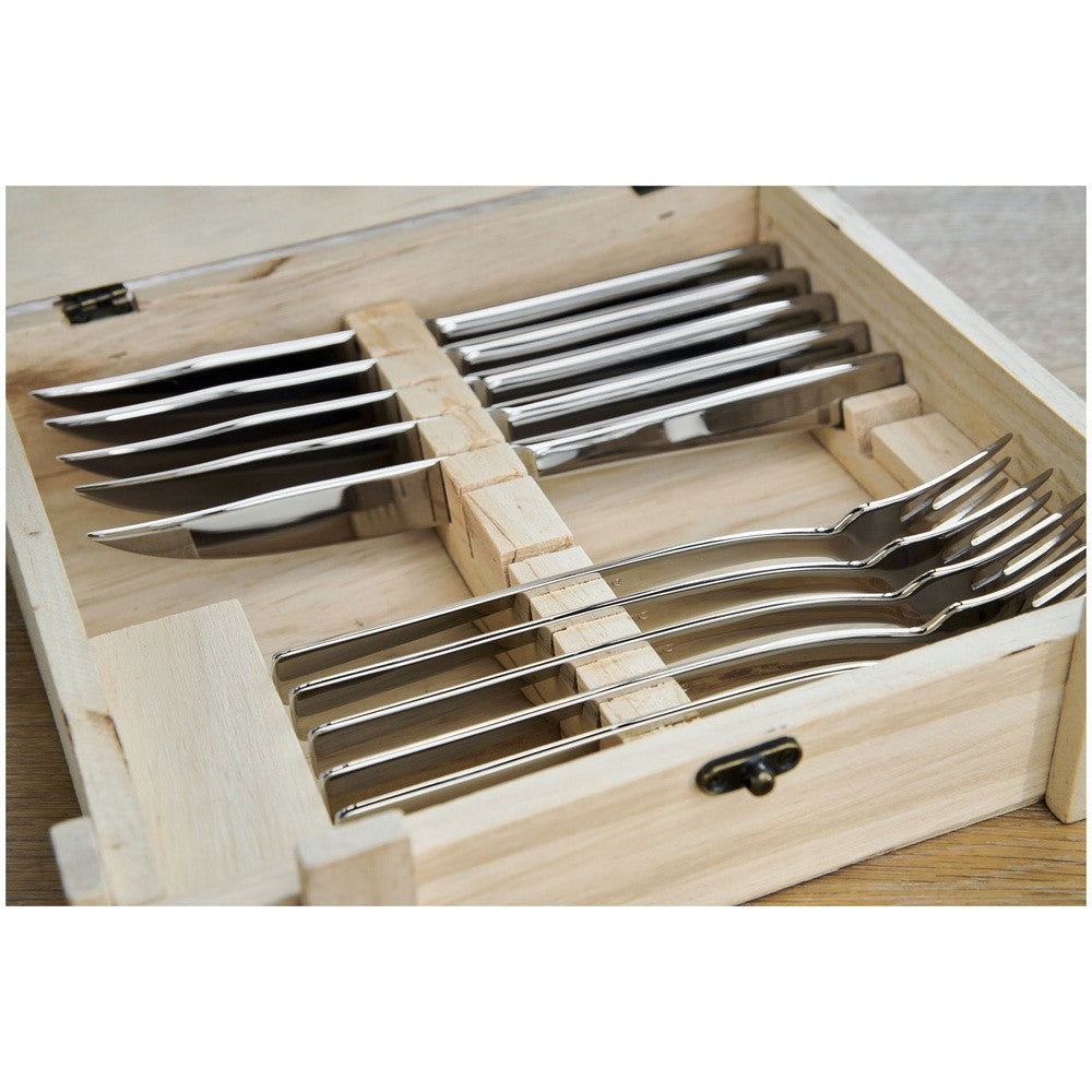 Zwilling Specials Set Cubiertos Bistec En Acero Inoxidable Con Estuche De Madera