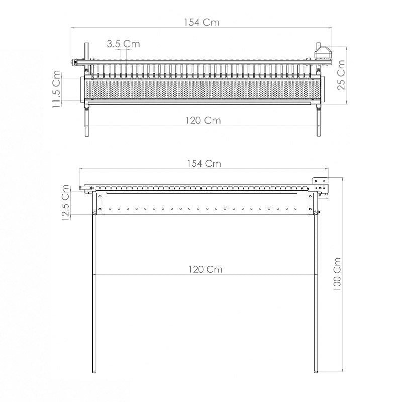 Tecnoroast 40 Single Large Griglia A Carbone Con Giraspiedini Automatico