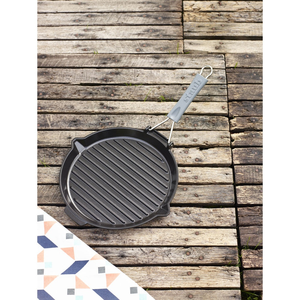 28 cm - Staub Grill Pans Bistecchiera Rotonda In Ghisa