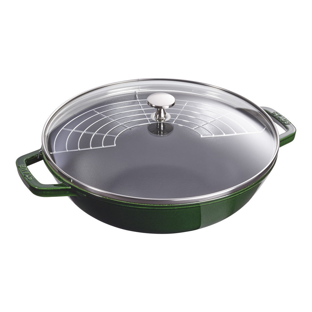30 cm - Staub Specialities Wok Con Coperchio Rotondo In Ghisa