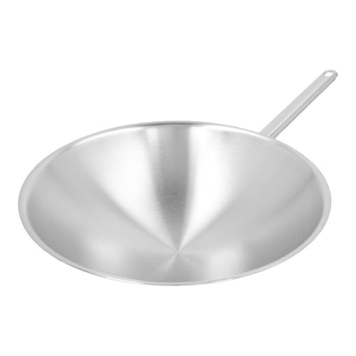 36 cm - Demeyere Apollo Wok mit rundem Boden aus Edelstahl 18/10