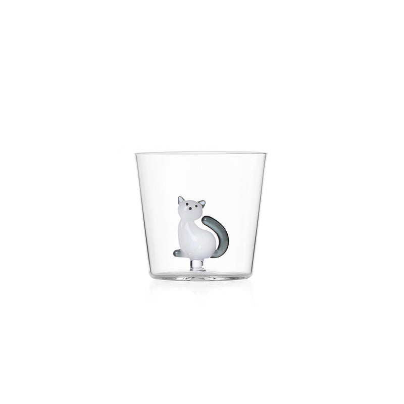 35 Cl Ichendorf Tabby Cat Bicchiere Acqua Gatti In Vetro Borosilicato Set 6 Pezzi