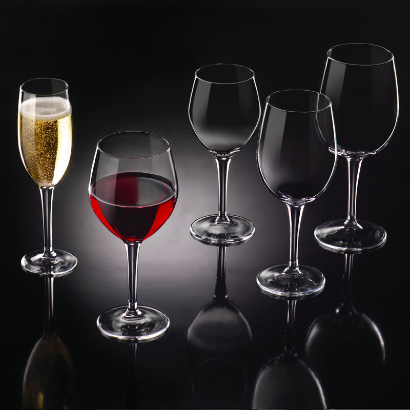 34 8 Cl Bormioli Rocco Milano Verre à Vin Rouge en Verre Trempé - Lot de 12 Pièces