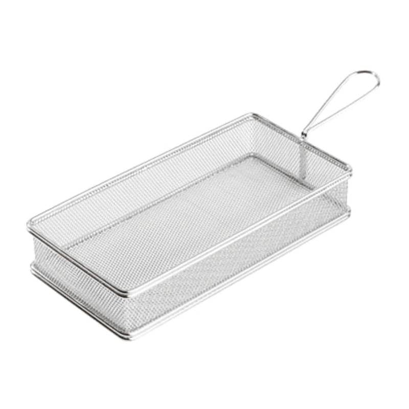 21 5X10 5 Cm Paderno Tableware Buffet And Display Rechteckiger Snackkorb aus Edelstahl