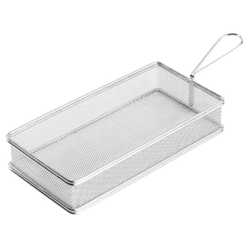 26X13 Cm Paderno Tableware Buffet And Display Panier Rectangulaire À Snacks En Acier Inoxydable