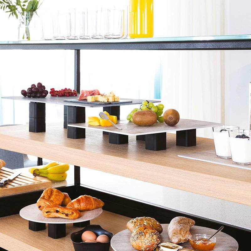 6X5 Cm Paderno Serving Trays Soporte bandeja de poliéster