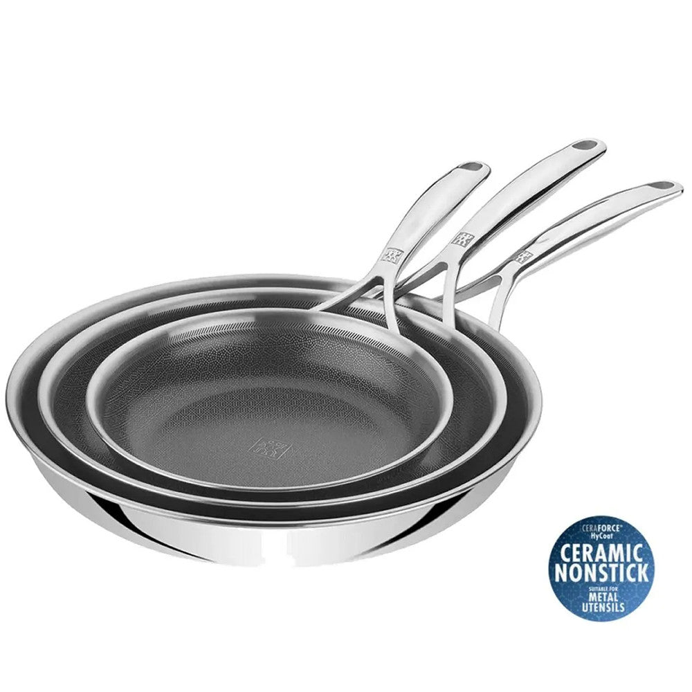20-24-28 cm - Zwilling Peak Set poêles antiadhésives en acier inox - Set de 3 pz