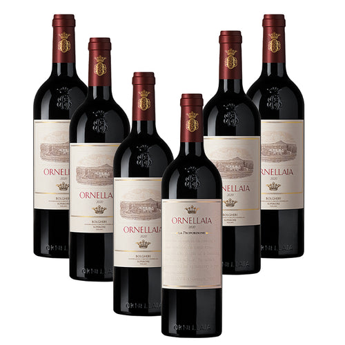 Ornellaia La Proporzione Bolgheri Superiore Doc 2020 Cantina Ornellaia Set mit 6 Flaschen In Holzkiste