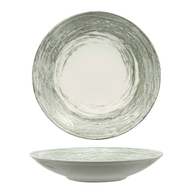 30 Cm Lioness Focus Grey Assiette Creuse en Porcelaine