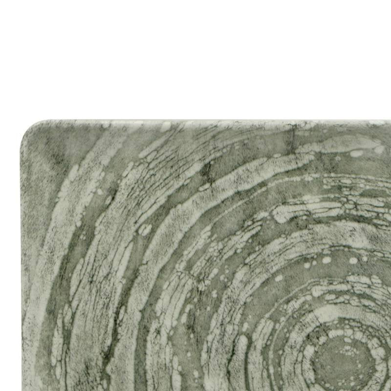 30 Cm Lioness Focus Grey Plat de Service Rectangulaire en Porcelaine