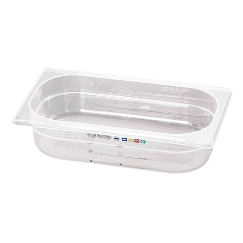 32.5 x 26.5 x H 10 cm - Paderno GN Series 15100 bac GN 1/2 polypropylène