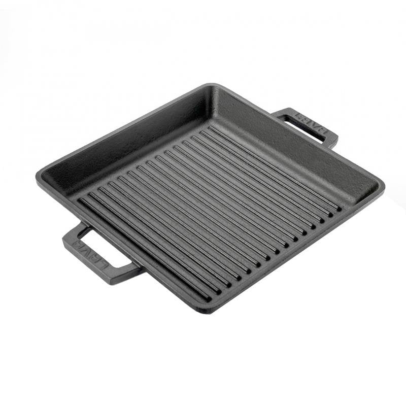 26X26 Cm Paderno Plancha carrée en fonte émaillée