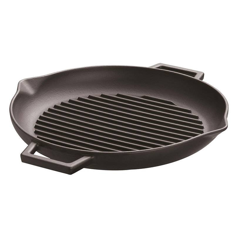 30 Cm Paderno Poêle grill ronde en fonte émaillée
