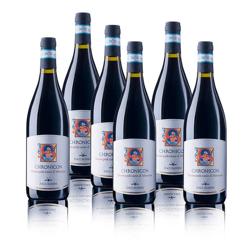Chronicon Montepulciano D Abruzzo Doc 2019 Cantina Zaccagnini Set mit 6 Flaschen