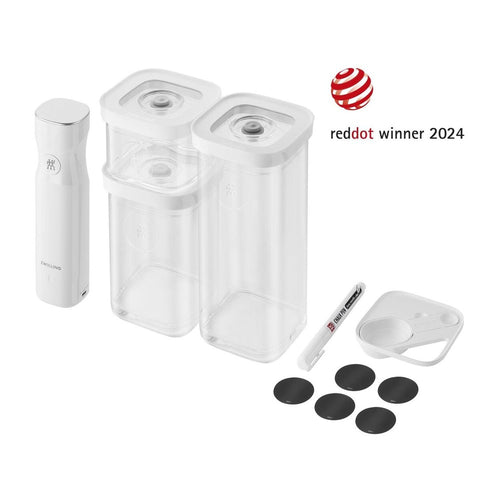 Zwilling Fresh & Save Cube Vakuumbehälter-Set mit kabelloser Pumpe aus Kunststoff - Set 6 Teile