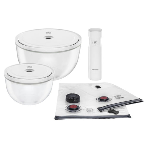 Zwilling Fresh & Save Vakuum-Set mit Glasbehältern und Vakuumpumpe - Set 9 Teile