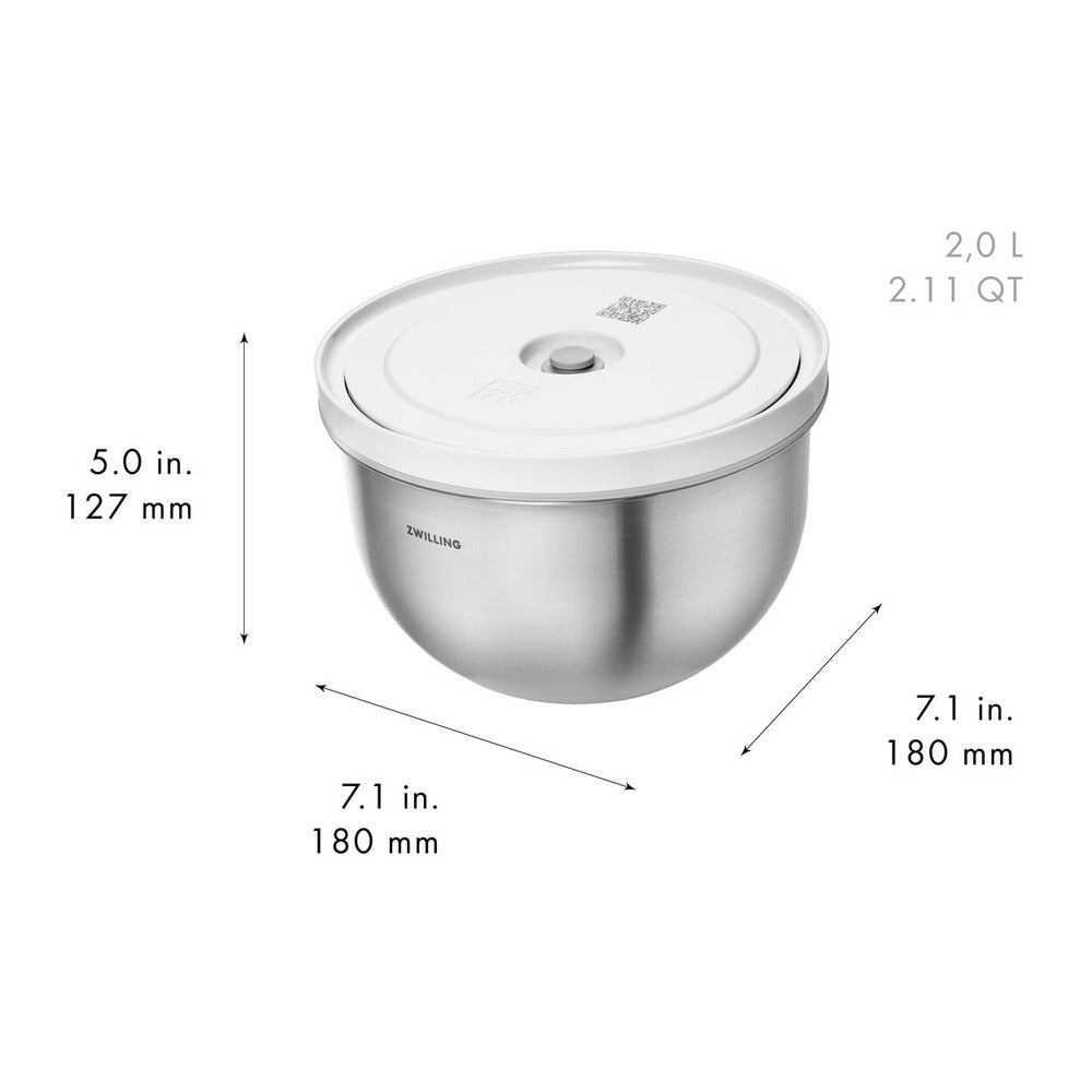 Zwilling Fresh & Save set bols avec couvercles sous vide en acier inoxydable - set 6 pièces