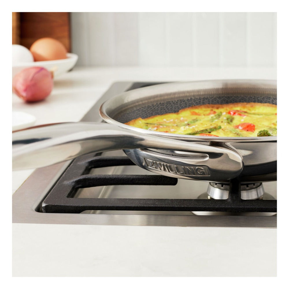 Zwilling Peak anti-aanbak ondiepe pan in roestvrij staal met Ceraforce Hycoat coating